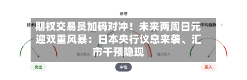 期权交易员加码对冲！未来两周日元迎双重风暴：日本央行议息来袭、汇市干预隐现-第2张图片