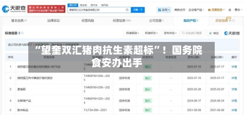 “望奎双汇猪肉抗生素超标	”！国务院食安办出手-第3张图片