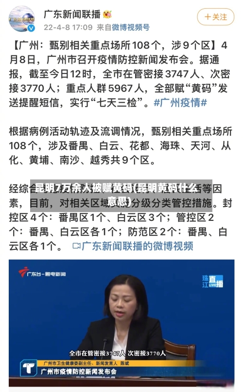 昆明7万余人被赋黄码(昆明黄码什么意思)-第2张图片