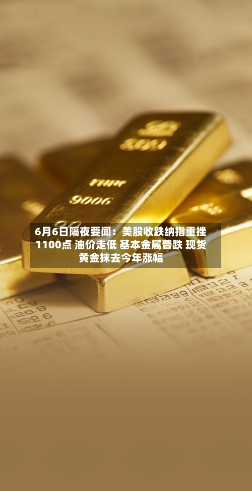 6月6日隔夜要闻:美股收跌纳指重挫1100点 油价走低 基本金属普跌 现货黄金抹去今年涨幅-第2张图片