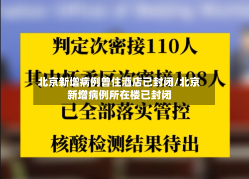 北京新增病例曾住酒店已封闭/北京新增病例所在楼已封闭-第2张图片