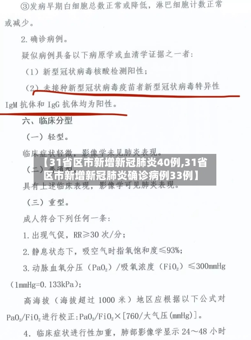 【31省区市新增新冠肺炎40例,31省区市新增新冠肺炎确诊病例33例】