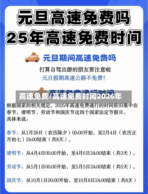 高速免费/高速免费时间2026年-第2张图片