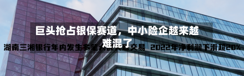 巨头抢占银保赛道，中小险企越来越难混了-第2张图片