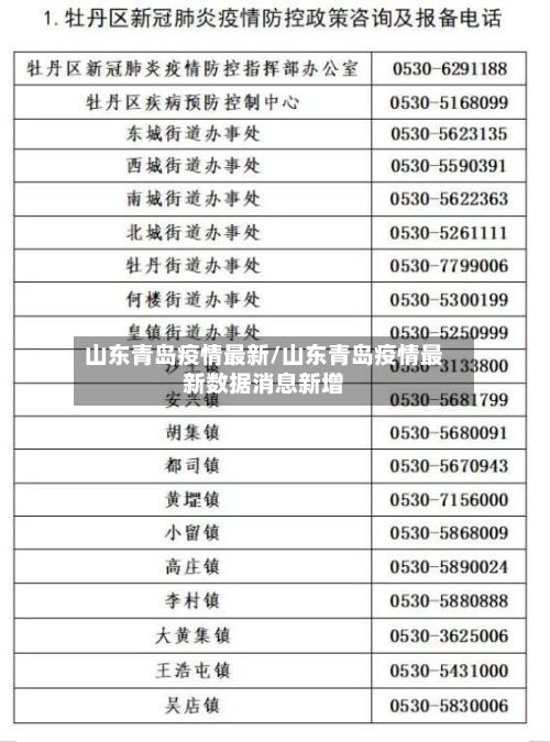 山东青岛疫情最新/山东青岛疫情最新数据消息新增-第3张图片