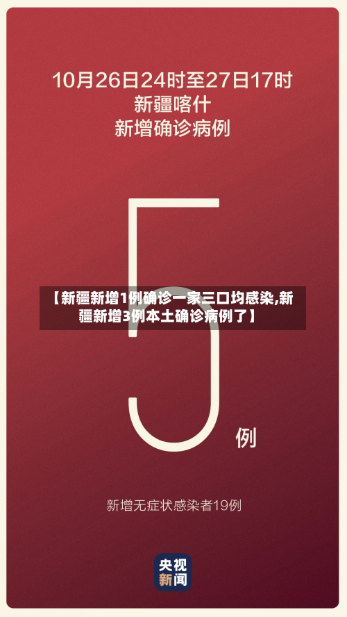【新疆新增1例确诊一家三口均感染,新疆新增3例本土确诊病例了】-第2张图片