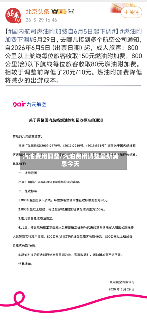 汽油费用调整/汽油费用调整最新消息今天-第2张图片