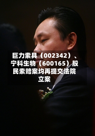 巨力索具（002342）、宁科生物（600165）股民索赔案均再提交法院立案-第3张图片